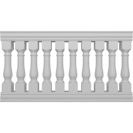 Ekena Millwork Fiberthane Oxford Balustrade Railing Kit, Style N (7 1/2" On-Center Spacing to Pass 4" Sphere Code) BALK42X072OXN